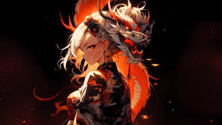 Mystical Anime Dragon Spirit in 4K wallpaper