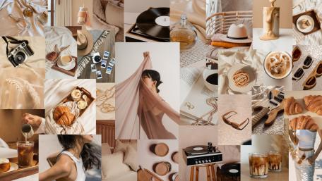Canva beige/brown wallpaper