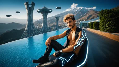 Cyberpunk Futuristic Tehran wallpaper