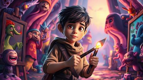 Mystical Artist's Realm of Enchantment and Fantasy Artistry wallpaper