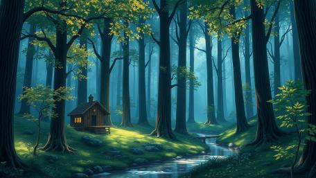 Enchanted Forest Retreat: A Magical Escape wallpaper