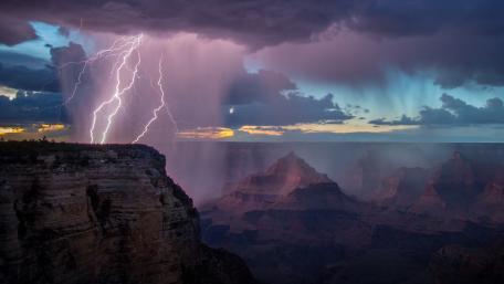 Thunderstorm Over Grand Canyon Majesty wallpaper