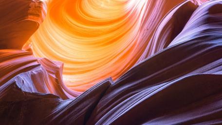 Antelope Canyon's Fiery Beauty in 4K wallpaper