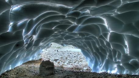 Ice Cave Wonders in Jasper National Park wallpaper