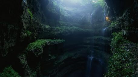 Cave of Swallows Mystical Depths in Mexico's Wilderness wallpaper