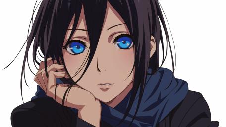 Anime Serenity with Striking Blue Eyes wallpaper