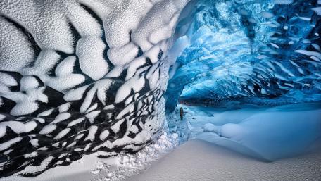 Majestic Ice Cave Wonders wallpaper