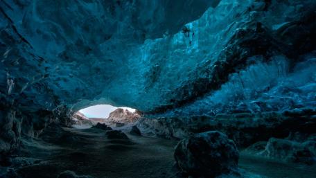 Mystical Ice Cave Wonders wallpaper