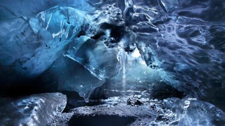 Mysterious Ice Cave Wonder wallpaper