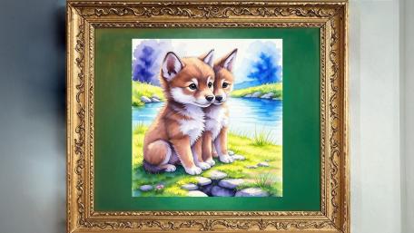 Wolf Pups wallpaper