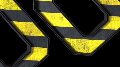Striking Geometric Contrast in Black and Yellow wallpaper