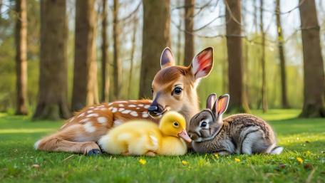 Baby Animal Friends wallpaper