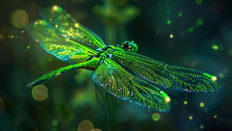 Neon Wings Nature's Glow wallpaper