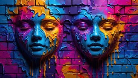 Brick Faces wallpaper