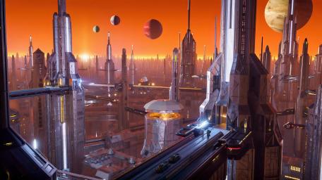 Alien City Landscape wallpaper