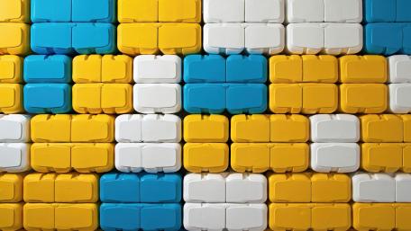 Colorful Building Block Pattern Wallpaper wallpaper