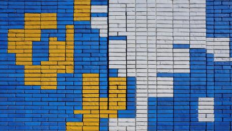 Colorful Brick Mosaic in 5K AI Art wallpaper