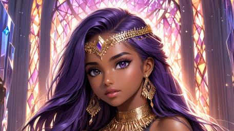 Enchanted Princess with Mystic Purple Glare wallpaper