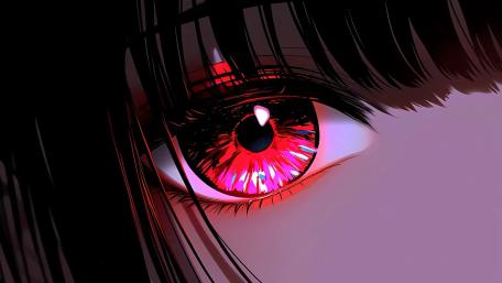 Crimson Gaze Into the Anime Eye wallpaper