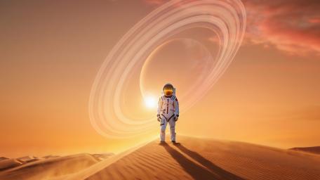 Sand Dunes and Distant Worlds wallpaper