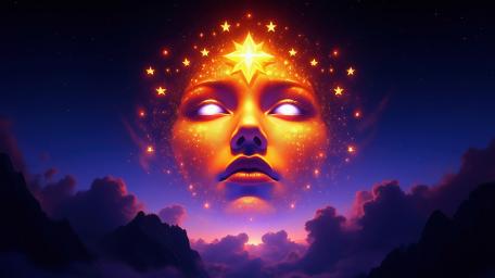 Cosmic Face In The Valley wallpaper