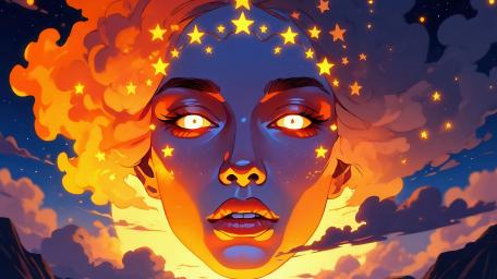 Space Face wallpaper