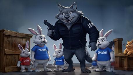 IRS Wolf and Bunny Family wallpaper
