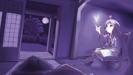 Magical Night Study Amidst Darkness wallpaper