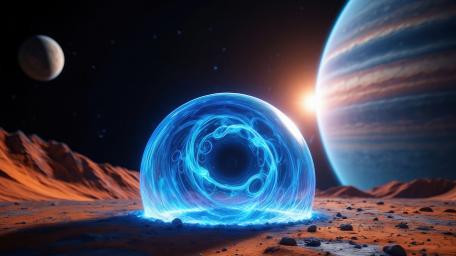 Blue Space Ball wallpaper