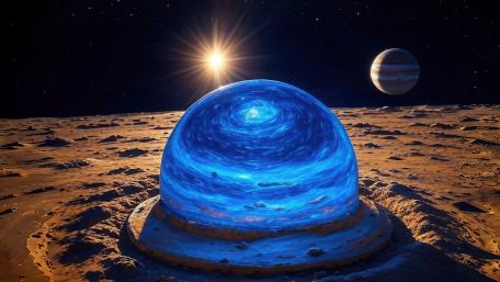 Blue Swirly Ball wallpaper