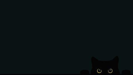 Peeking Cat in the Dark wallpaper