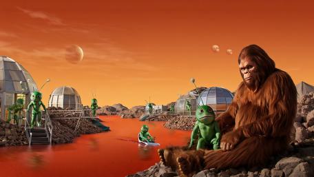 Bigfoot Visiting Mars wallpaper