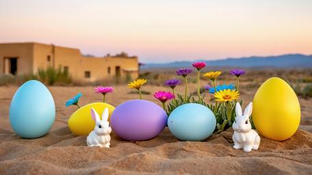 Easter Fantasy in the Desert Sunset wallpaper