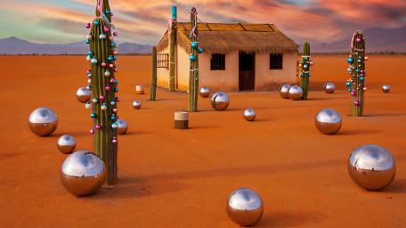 Silver Balls In The Desert wallpaper