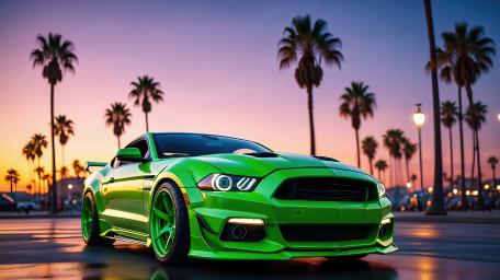 Green Machine Head On wallpaper