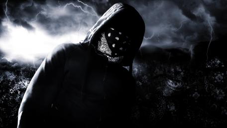 Masked Enigma in Stormy Night wallpaper