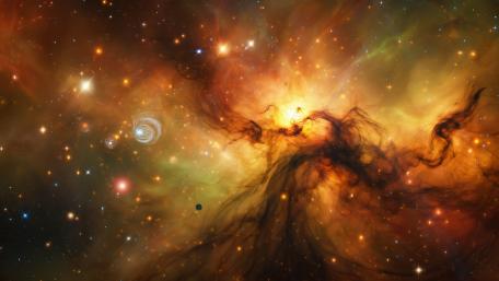 Ethereal Cosmic Dance in Nebulae wallpaper