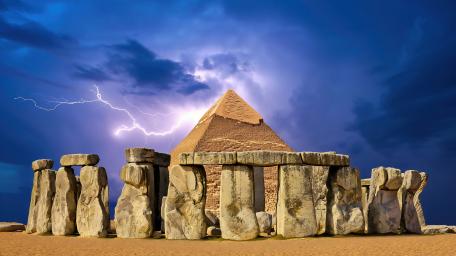A Pyramid In Stonehenge wallpaper