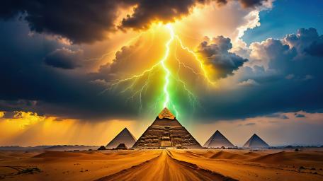 Enchanted Storm Over Pyramid Peaks wallpaper