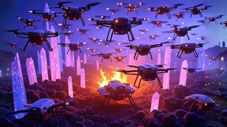 Drone Swarm wallpaper