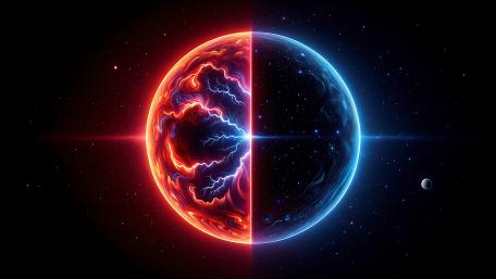 Half Light Half Shadow Planet of Mystery wallpaper