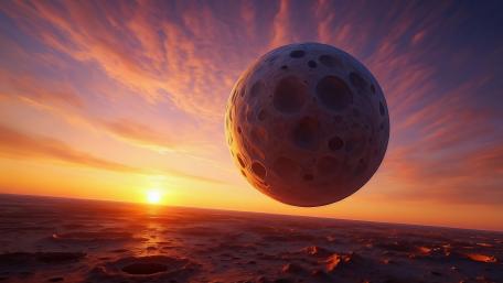 Celestial Sphere at Sunset Horizon wallpaper