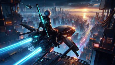 Cool Anime Boy Riding an Aircraft wallpaper