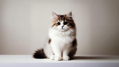 Fluffy Feline Charm in High Definition wallpaper