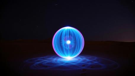 Spinning Blue Orb wallpaper