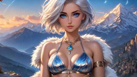 Enigmatic Elegance in a Fantasy Realm wallpaper
