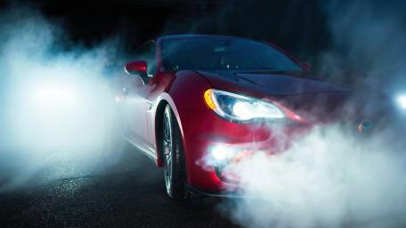 Red Racer in Mystical Smoke wallpaper