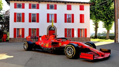 Ferrari F1 Car in Scenic Setting wallpaper