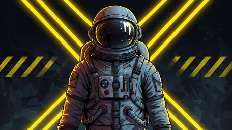 Astronaut in Neon Dreams wallpaper
