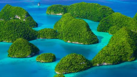 Tropical Paradise of Rock Islands wallpaper